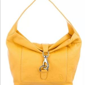 Dooney & Burke Yellow Belvedere Logo Lock Hobo